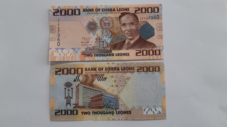 Купюра Банкнота Сьерра-Леоне 2000 леоне 2021 г  А 52   Пресс UNC