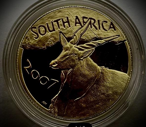 ЮАР. Природа. Антилопа Канна 2007 г. ПРУФ1/4oz.