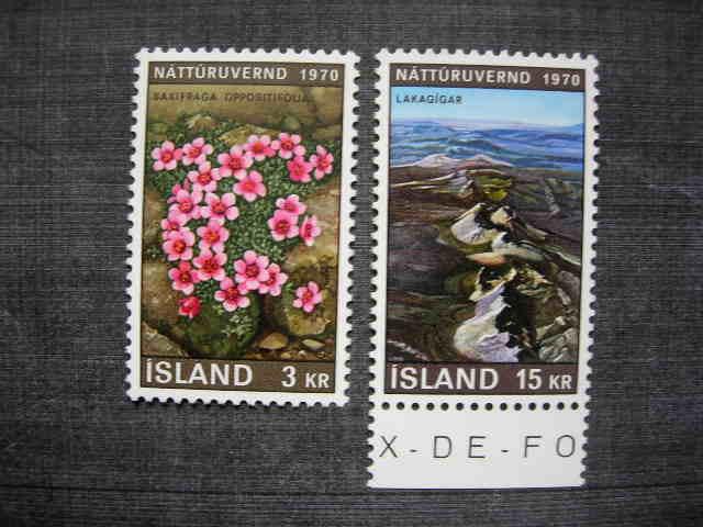 Исландия 1970 цветы и пейзаж   MNH