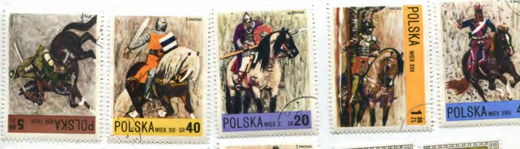 1972.Польша.Польские конные воины.8м.2 скана.Гаш.