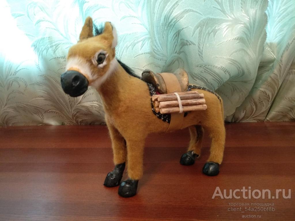 Игрушка Ослик. Статуэтка. Подарок. 20 см на 19 см на 9 см