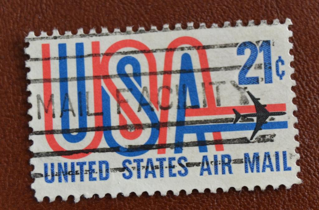 США 1971 год  Авиапочта   Стандарт Авиация  гаш