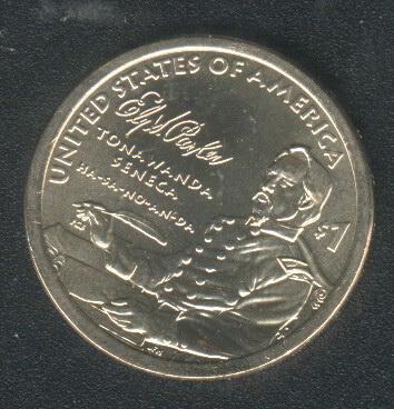 США 1 доллар 2022 (D) Индианка Тонаванда Сенека Эли Паркер Сакагавея