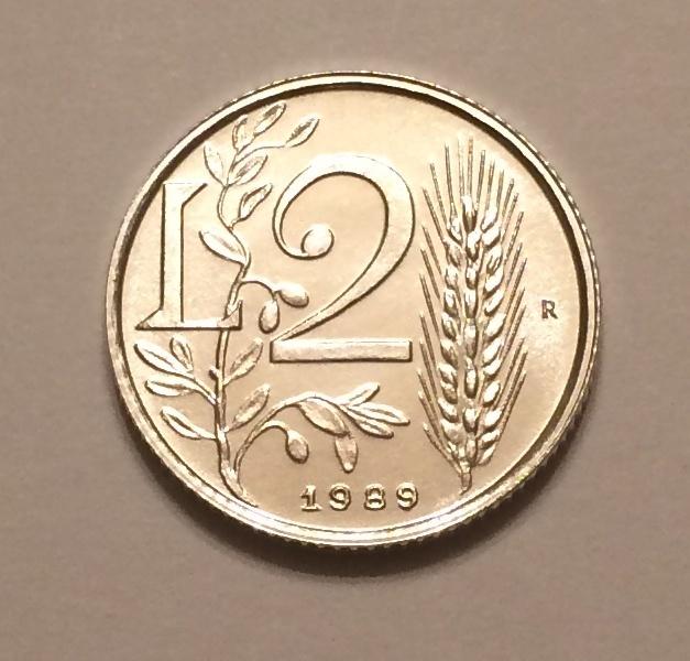 САН-МАРИНО 2 ЛИРЫ 1989 ИСТОРИЯ UNC