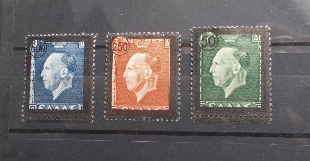 Греция*, 1947 г. Z. 658 - 660, полная серия. Траурный выпуск. 