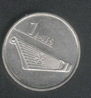 Латвия 1 лат 2013г. Лютня