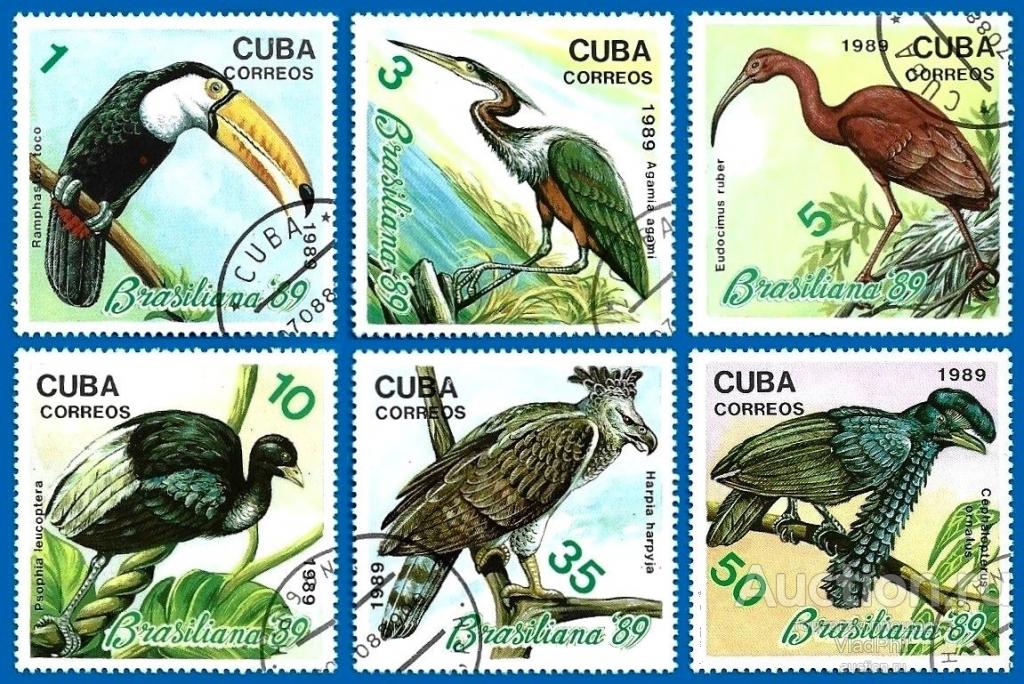 Куба 1989 MiNr 3300-05. Международная филвыставка BRASILIANA`89. (2 € / 2.2 $) CTО