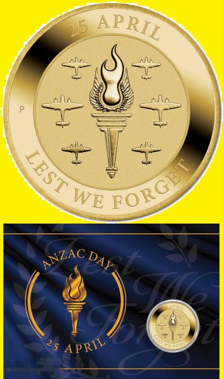 * Австралия 1 доллар 2021 ANZAC * АНЗАК * Самолет * Война * Карточка * Unc * УЖЕ РЕДКАЯ !