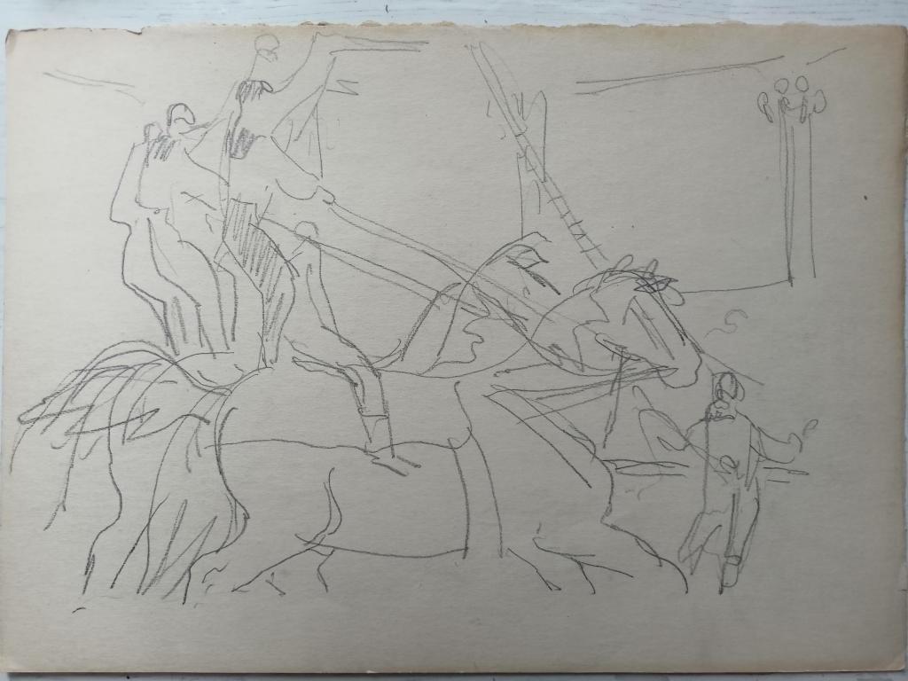 Веселова Н.Л. (1922-1960) "Наездники в цирке" (1950е)