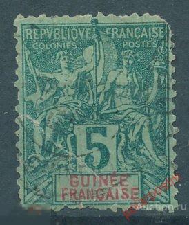 Y85 Французская Гвинея 1892 4 Надпись: "GUINEE FRANCAISE". 