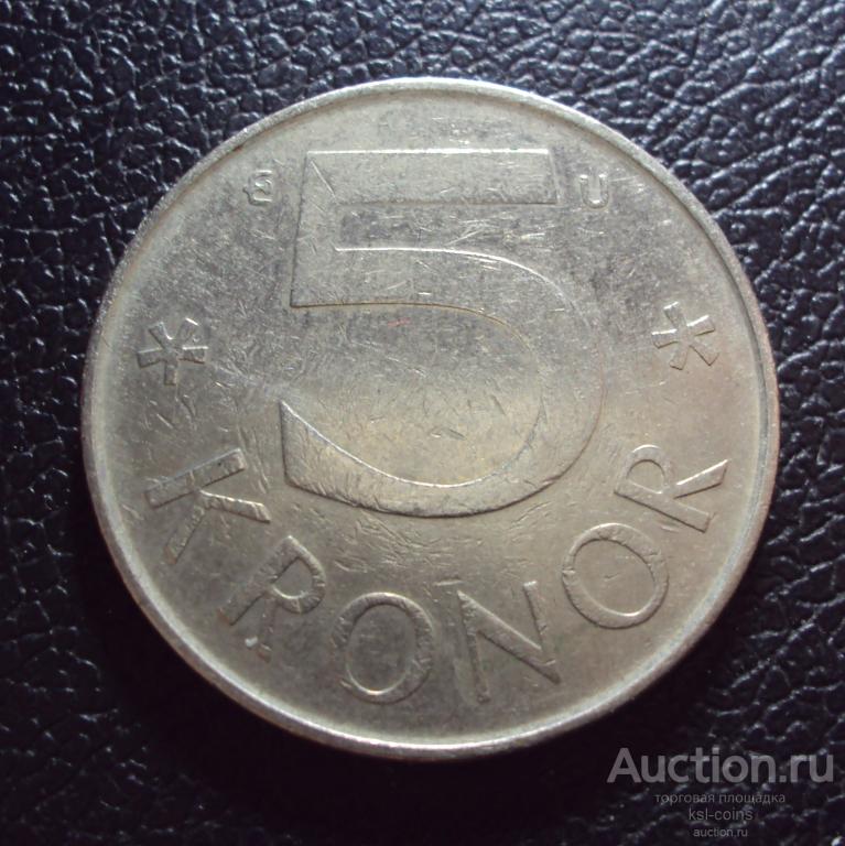 Швеция 5 крон 1982 год.