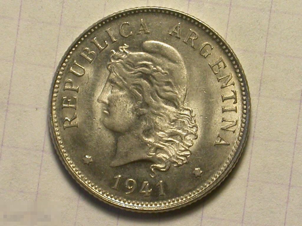 Аргентина 50 Сентаво 1941 BU 