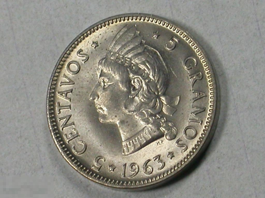 Доминикана Доминиканская Республика 5 Сентаво 1963 BU 