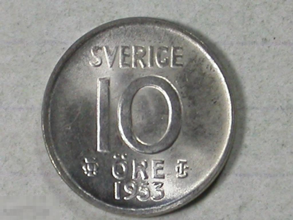 Швеция 10 Оре 1953 BU 