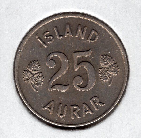 25 эйре - Исландия - 1967 - KM#11
