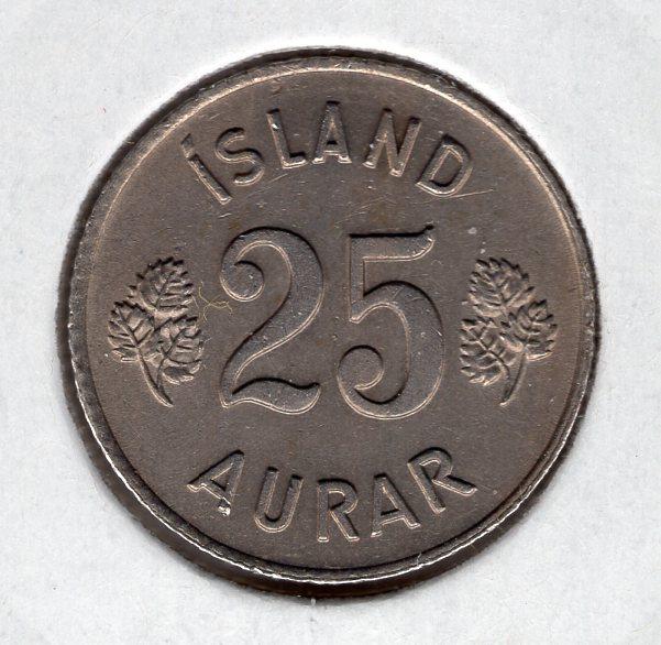 25 эйре - Исландия - 1962 - KM#11