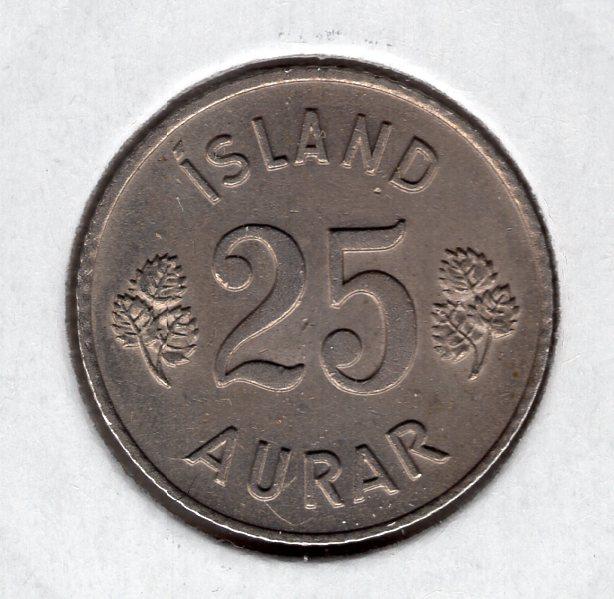 25 эйре - Исландия - 1963 - KM#11