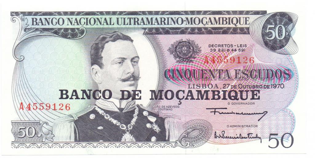 50 эскудо 1970  А 4559126 Мозамбик пресс