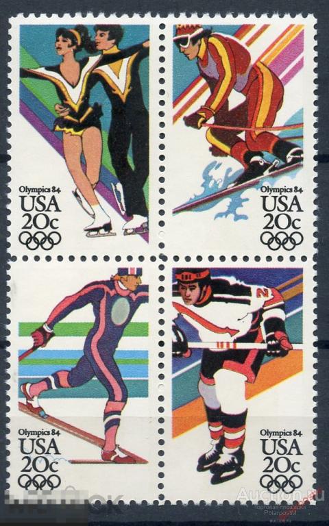 S125 США 1984 1671-1674 Зимние Олимпийские игры 1984 года - Сараево, Югославия 