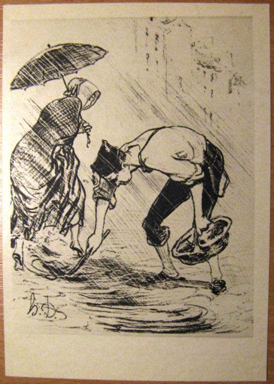 К16.047 ЖИВОПИСЬ, ОНОРЕ ДОМЬЕ, МУСОРЩИК, ИЗОГИЗ 1957