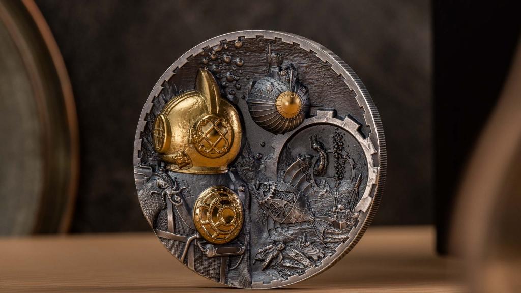 * Кука 20 долларов 2022 Стимпанк (Steampunk) - Наутилус * Подводная лодка * Черепаха * Ag 3oz (Y)