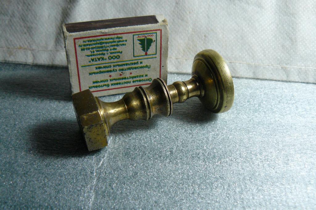 Старинная бронзовая печать. Румянцев В. И. (Российский адмирал ? )