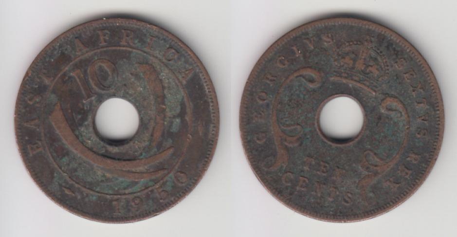 Британская Восточная Африка 10 центов 1950 _4