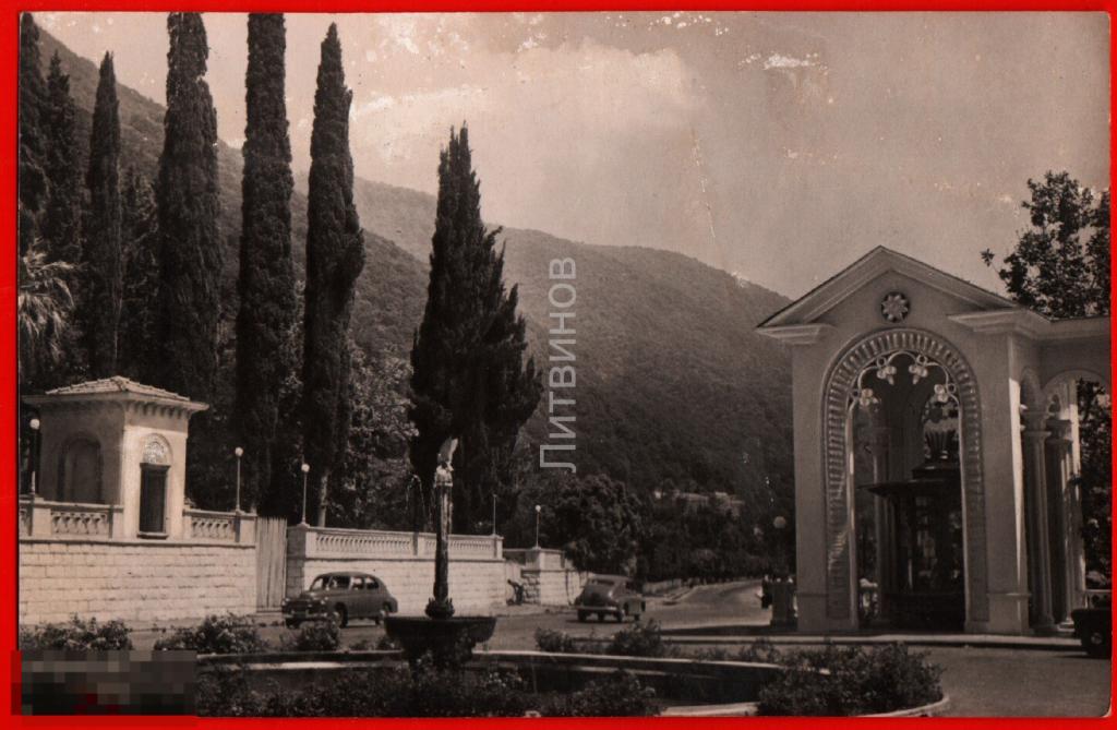 73292 Черноморское побережье Кавказа Гагра автомобиль ГАЗ М20 Победа чистая 1958 