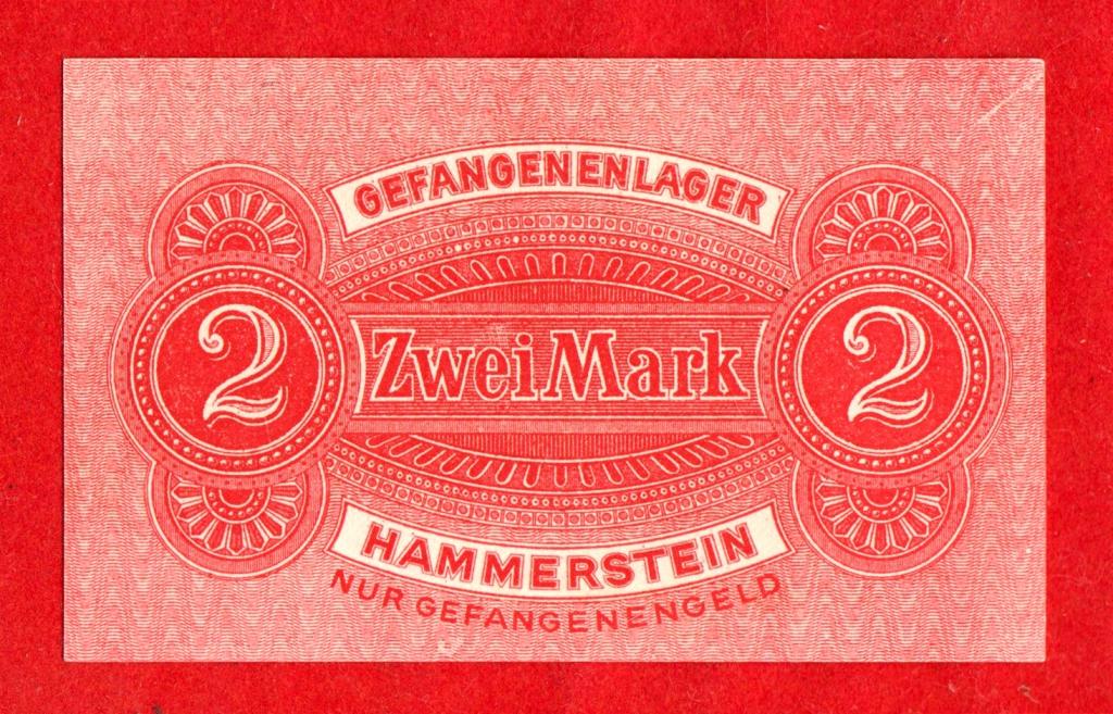Германия, лагерь военнопленных Хаммерштайн Hammerstein, 2 марки, 1916