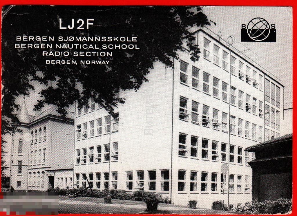 30350 Карточка радиообмена QSL 70-е Норвегия иностранная радио радиолюбитель подписана