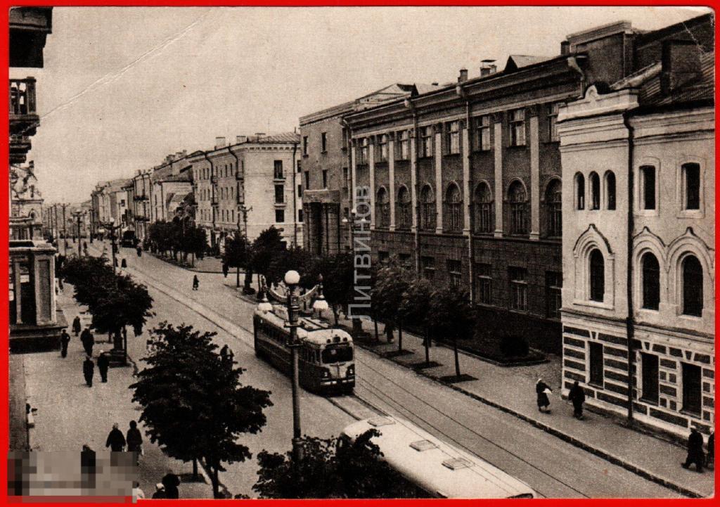 81978 Смоленск Большая Советская улица Проспект архитектура трамвай автобус зодчество чистая 1965 