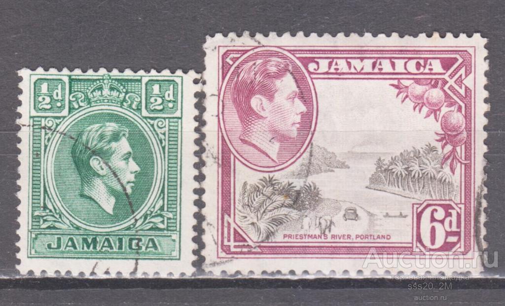 Ямайка 1938 Георг VI река Mi118,129А