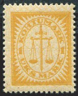 Эстония 1924 судебная пошлина 1 мк весы ** MNH фискальная непочтовая марка