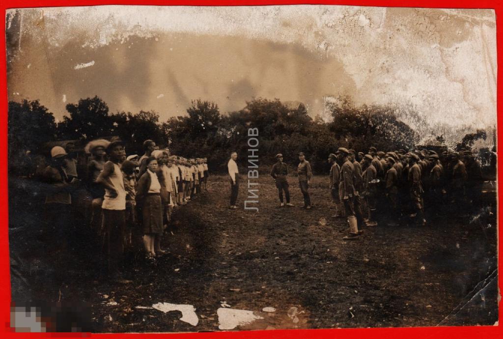 106808 Строительный техникум Лагерный сбор Красная армия солдат фотография 1931 