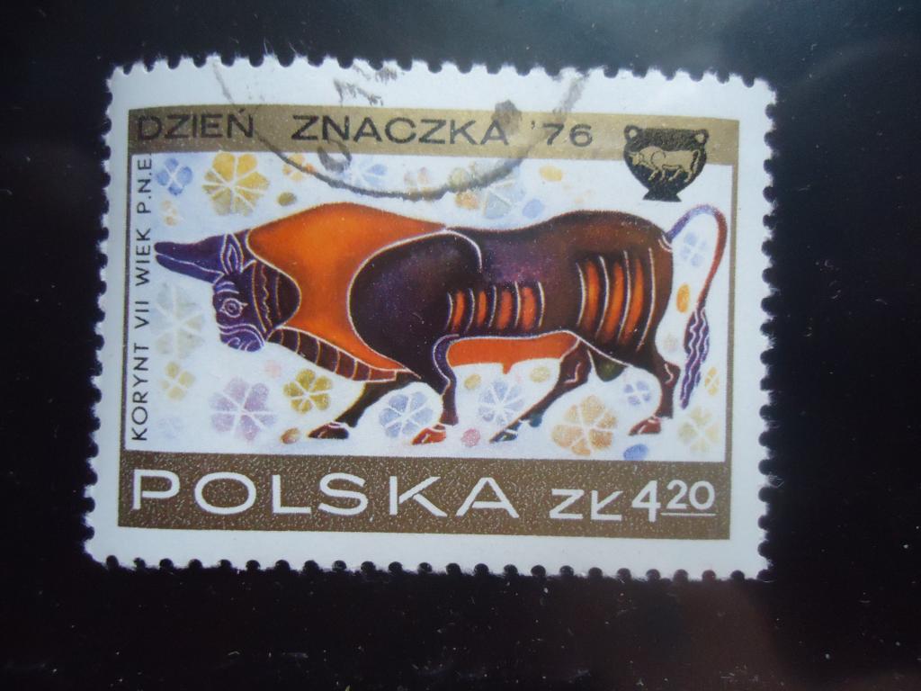 1976 г. Польша  гаш.  с клеем.