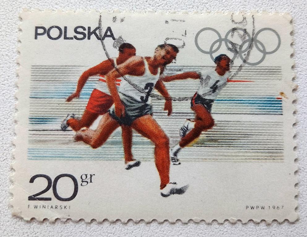 Польша 1967 г. "Бег на 100 метров" — покупайте на Auction.ru по ...