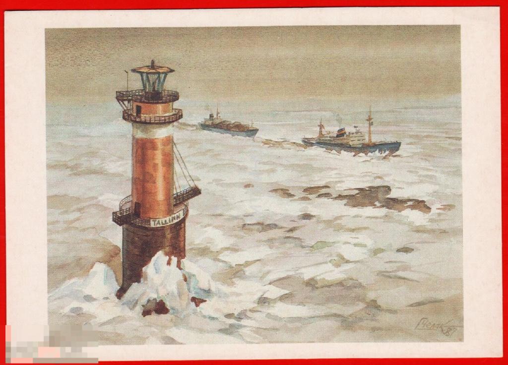 100927 Маяк Таллин Челак Балтика Балтийское море автоматизированный стационарный Гидротехническая 