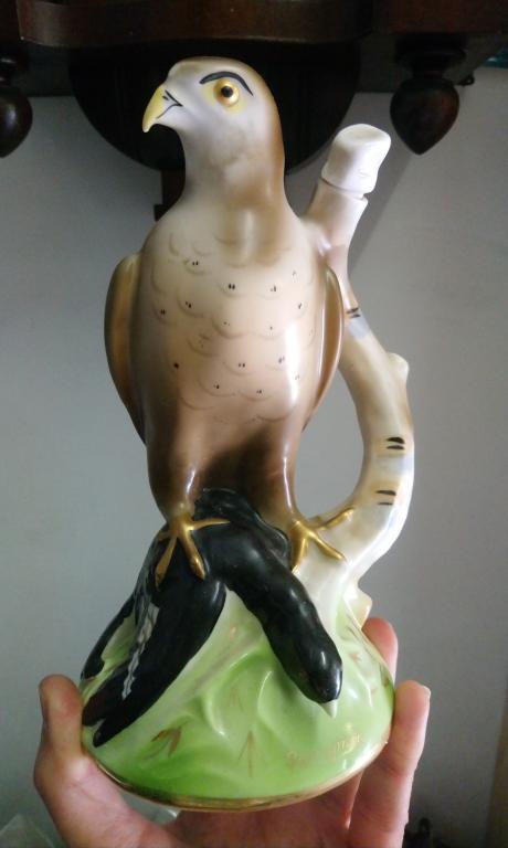 Штоф сокол статуэтка фарфор Хайта Иркутск СССР