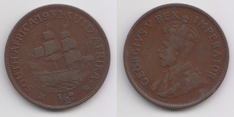 ЮАР 1/2 пенни 1932