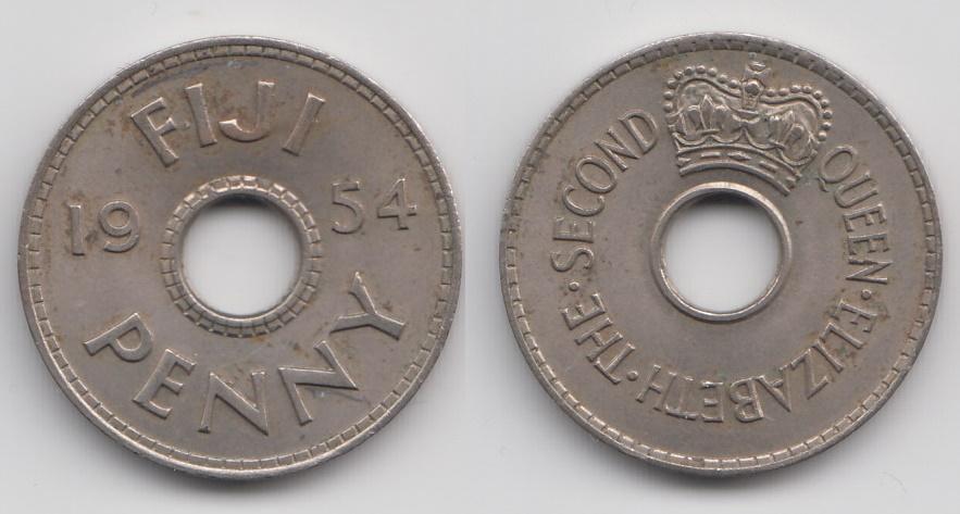 Фиджи 1 пенни 1954 _6