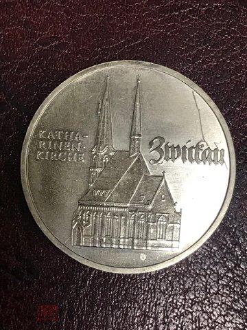 5 марок - ГДР - 1989 - Церковь Святой Екатерины