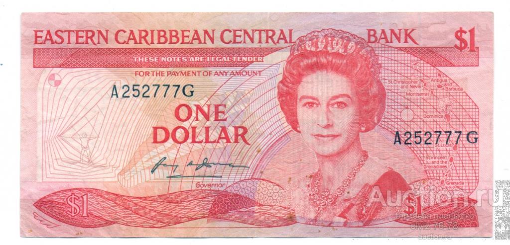 Восточные Карибы 1 доллар 1985 (Гренада) не частая