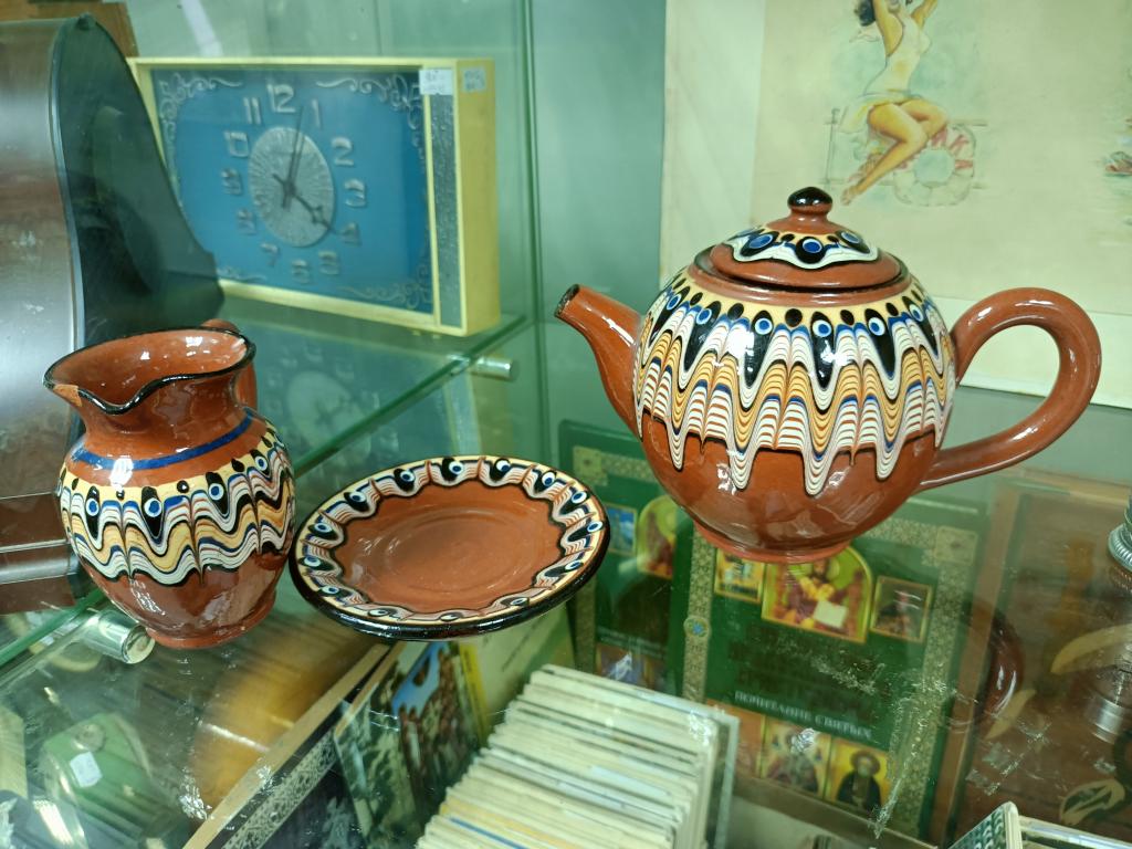 Чайник, молочник, блюдце Керамика Болгария