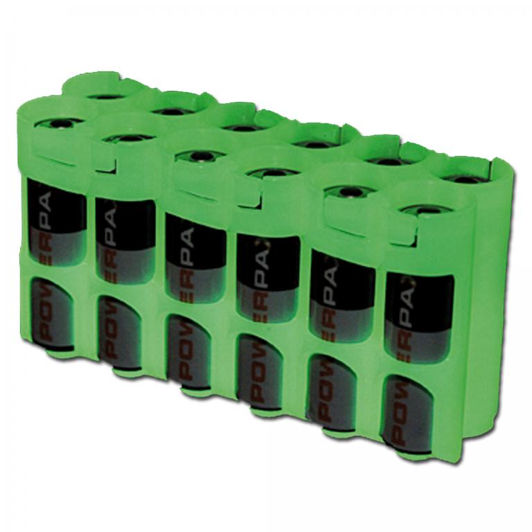 Бокс для батареек Powerpax 12 x AA (люмин.)