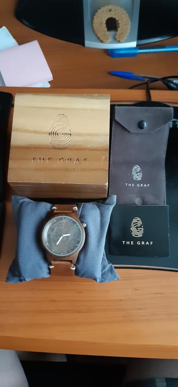 Часы из дерева The Graf iddqd.Новые.Полный комплект.