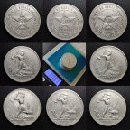 8 монет: 50 копеек 1921 АГ 1922 (ПЛ-2шт.) 1924 (ТР-2шт.) 1925 ПЛ 1926 ПЛ 1927 ПЛ. Серебро. Вес:80 гр