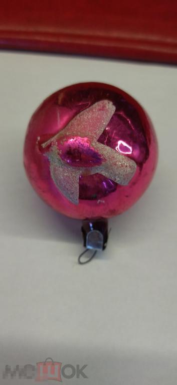 Елочная игрушка МИРУ-МИР!!! ГОЛУБЬ ПТИЦА объемная на шаре 