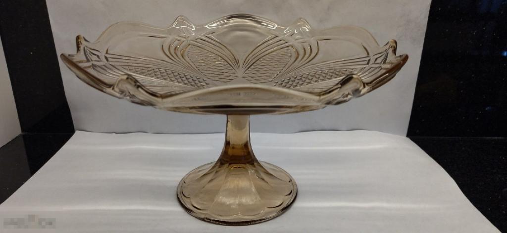 БОЛЬШАЯ ВАЗА.ФРУКТОВНИЦА.НА НОЖКЕ. СТЕКЛО. СССР. 1960-е года. 