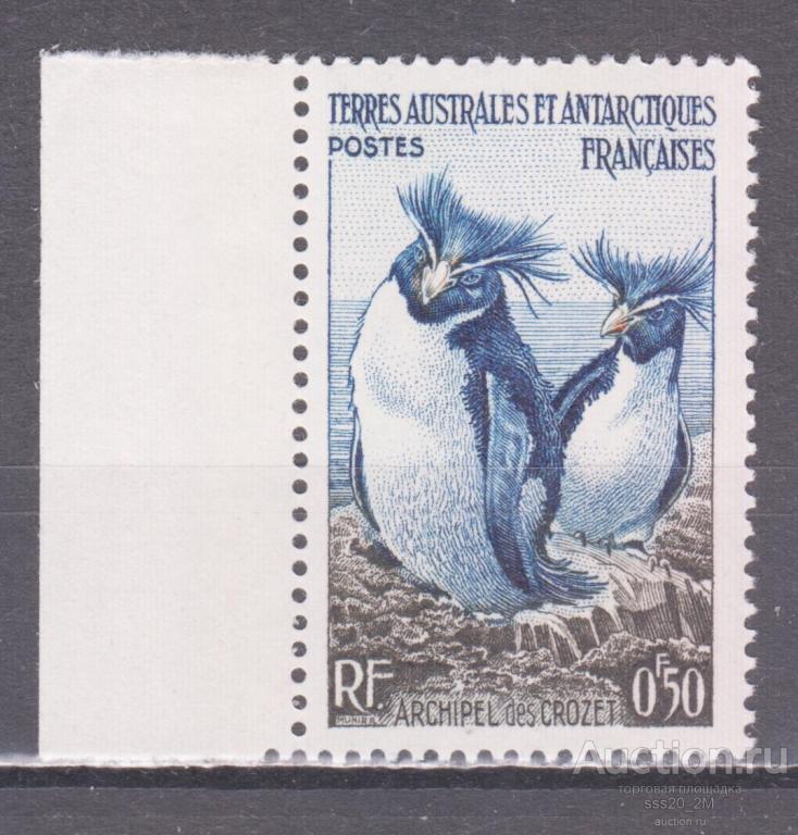 Французская Антарктика 1956 хохлатые пингвины Mi2 MNH