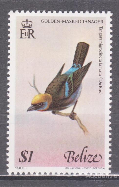 Белиз 1980 масковая танагра Mi492 MNH
